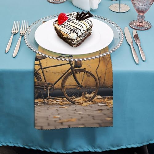 Servilletas de Tela Vintage Bicicleta 18x18 Pulgadas Pack 4 miniatura 4
