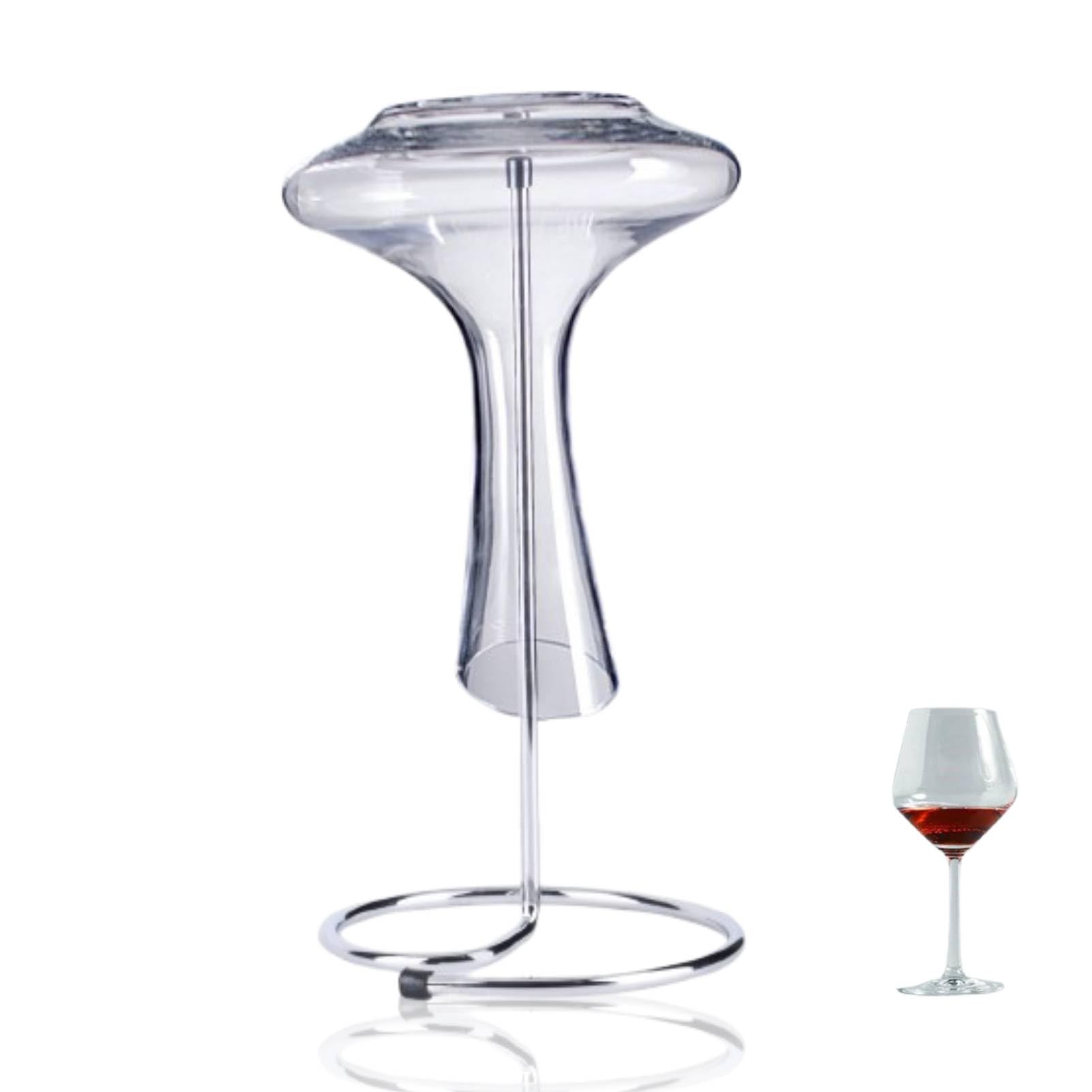 Jwthee Metal Drying Decanter Stand, Stainless Steel Decanter Rack Holder Upside Down Wine Decanter Dryer Stand Shelf Decanter Rack Holder