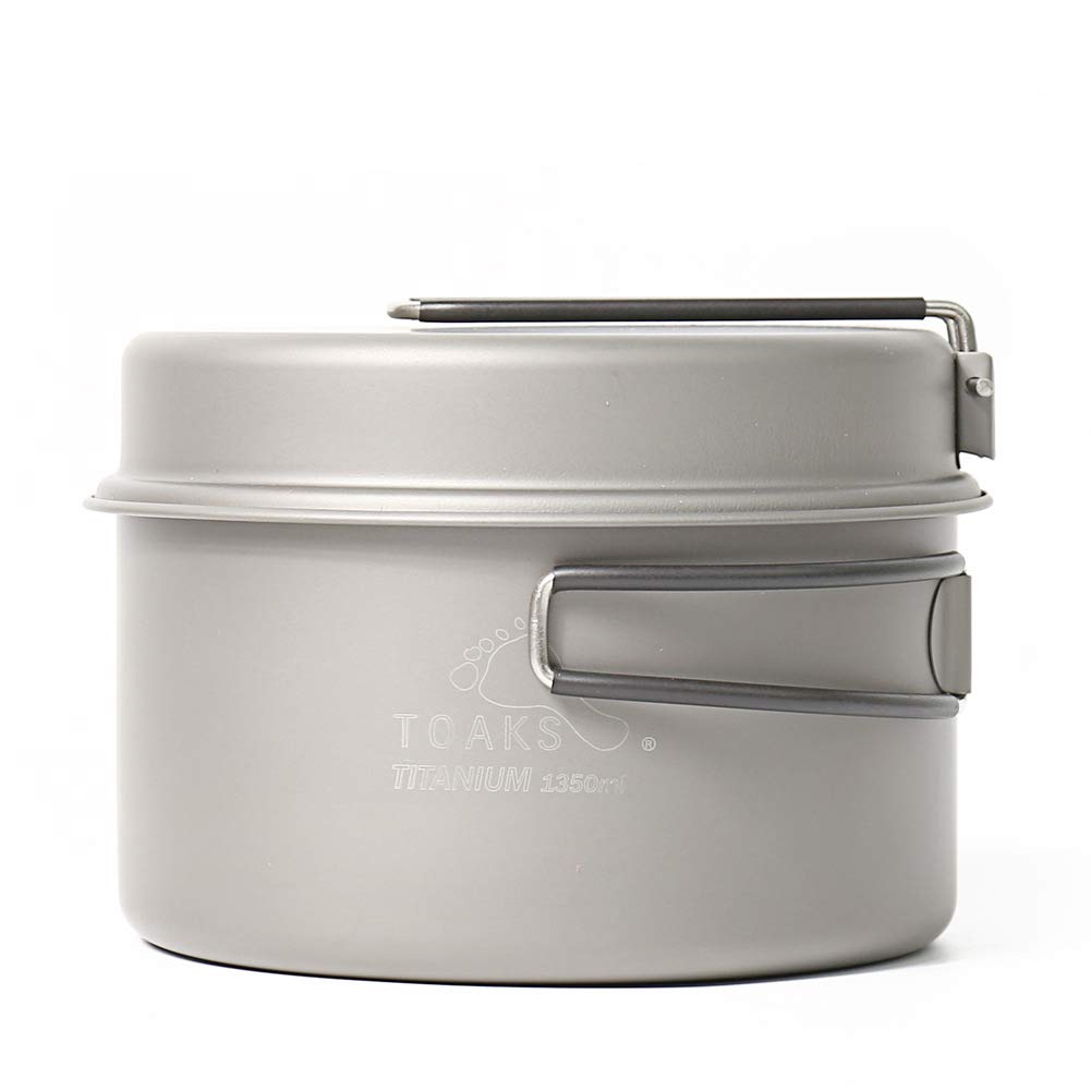 TOAKS Titan Outdoor Camping Pfanne Wandern Kochgeschirr Backpacking Kochen Picknick Schüssel Topf Pfanne Set (1350ml)