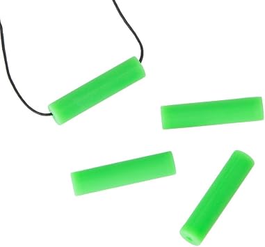 Chewigem Chubes - قلادة ناعمة وقوية ومتعددة الأغراض وسرية وقابلة للمضغ ومساعد تحفيز - رائعة لخيوط القلنسوة أو كقلادة - 3 قطع غيار مصممة لتقليل القلق وتحسين التركيز.