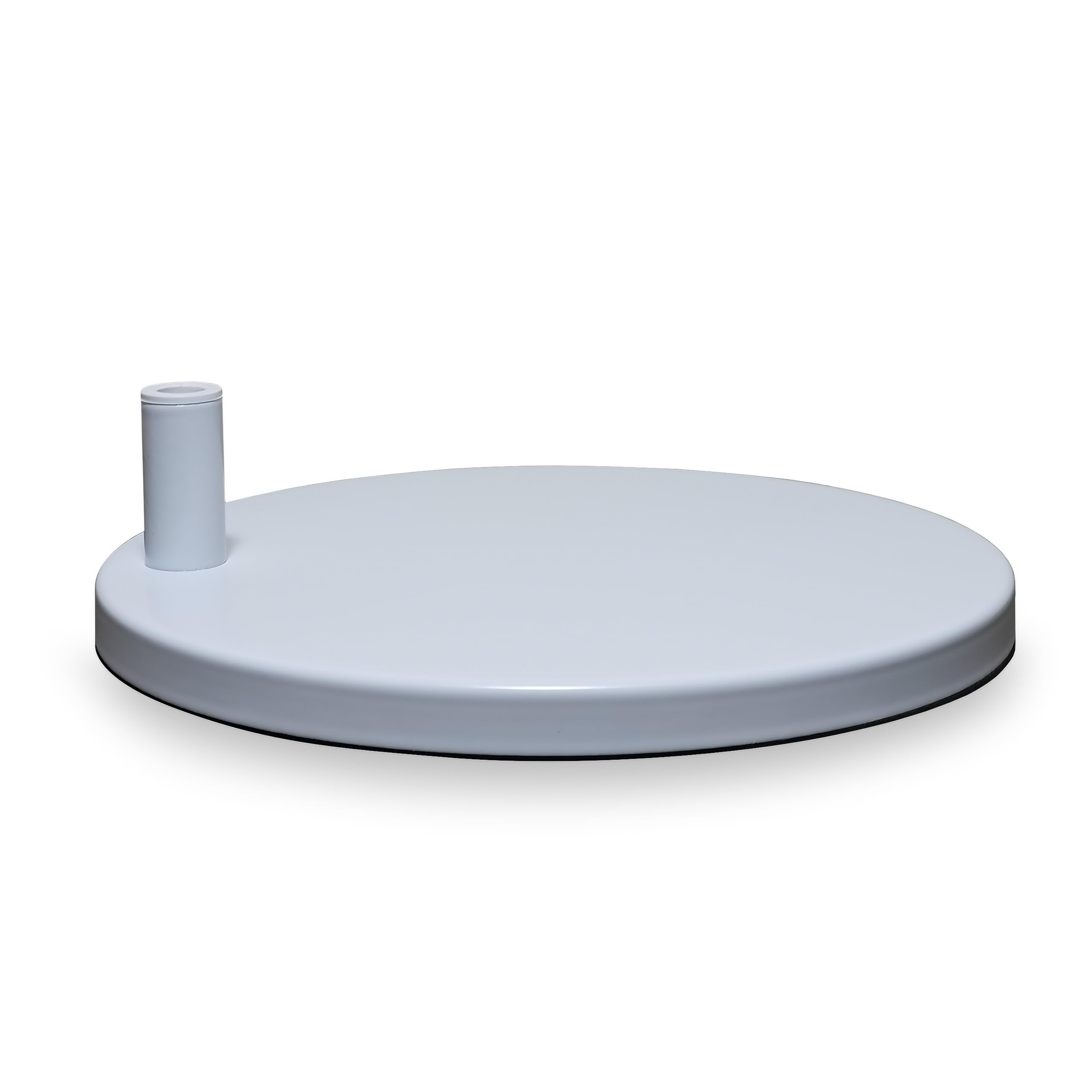 Neatfi Base lestée ronde de 25 cm de diamètre, 8,9 kg, compatible avec les lampes de bureau et les lampes grossissantes pour une utilisation à domicile et au bureau (blanc)