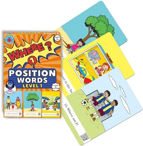 Audio-Enabled Flashcards | 30 Position Words - Level 1 | Audio in Hindi, English, Tamil, Telugu, Kannada, Punjabi | Prepositions | Spoken English | Special Needs Kids