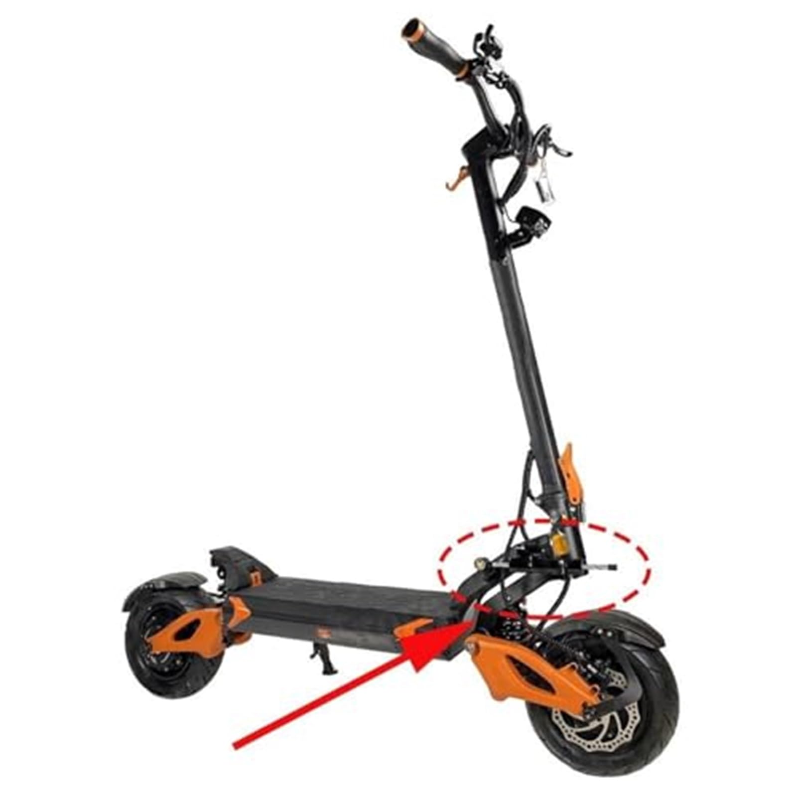 Akcesoria, do Blade GT + Ll, Teverun Fighter, skuter elektryczny 11 Amortyzator układu kierowniczego do hulajnogi elek(BLACK Installation Kit1)