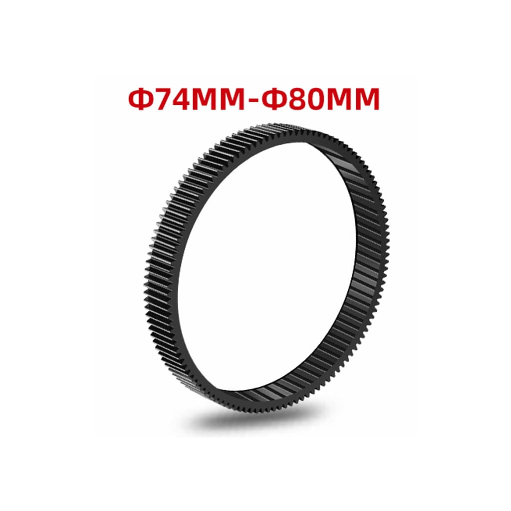 BGNing Seamless Focus Gear Ring 360 Rotation Follow Focus Ring 46mm-80mm (74-80mm)
