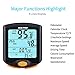 Bike Computer, RISEPRO® Wireless Bicycle Speedometer Bike Odometer Cycling Multi Function Waterproof 4 Line Display with Backlight YT-813