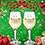 BANBERRY DESIGNS Snowflake Wine Glasses - Standard Two Piece Set of Wine Glasses - Silver Snowflake Design - 7.75" H 12 oz Capacity