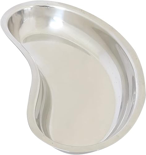 Miniatura 4 de 3 bandejas de riñón de acero inoxidable, cuenca de emisis de metal graduada, plato reutilizable en forma de frijol, bandeja de instrumentos de