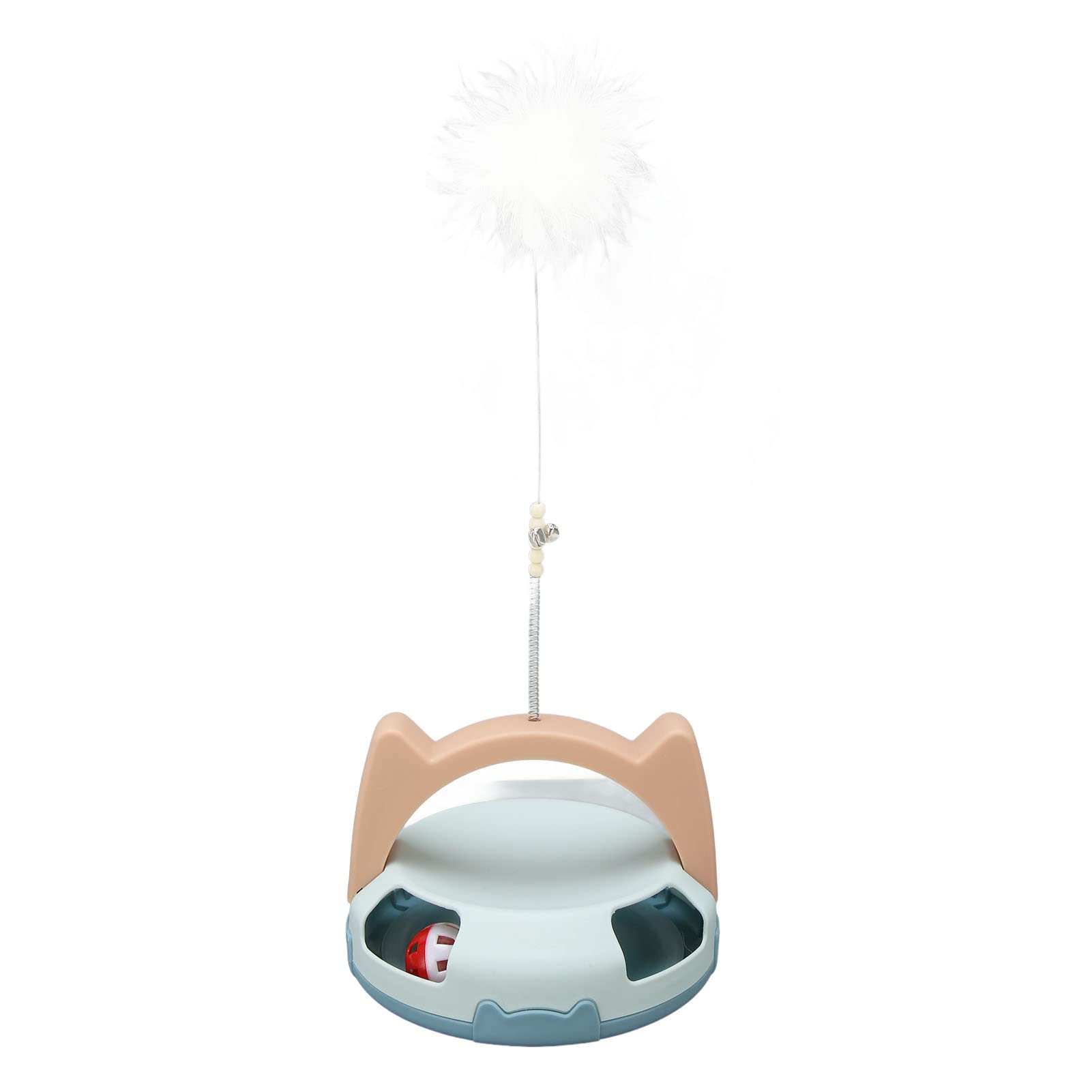 Juguete de plumas giratorio automático Omabeta para gatos juego interactivo de 45x20cm