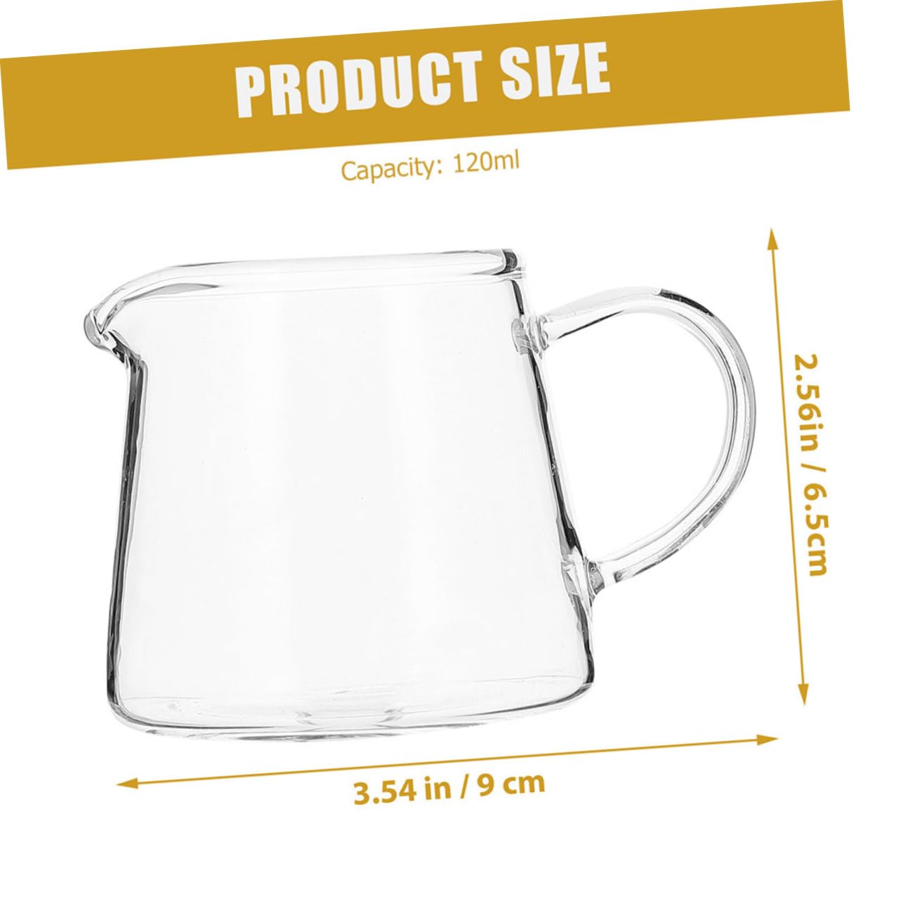 Ciieeo Glass Milk Pitcher Ergonomic Handle Drinking Cup for Milk Juice Smooth Pour Spout Glass Water Mug for Home Cafe Use