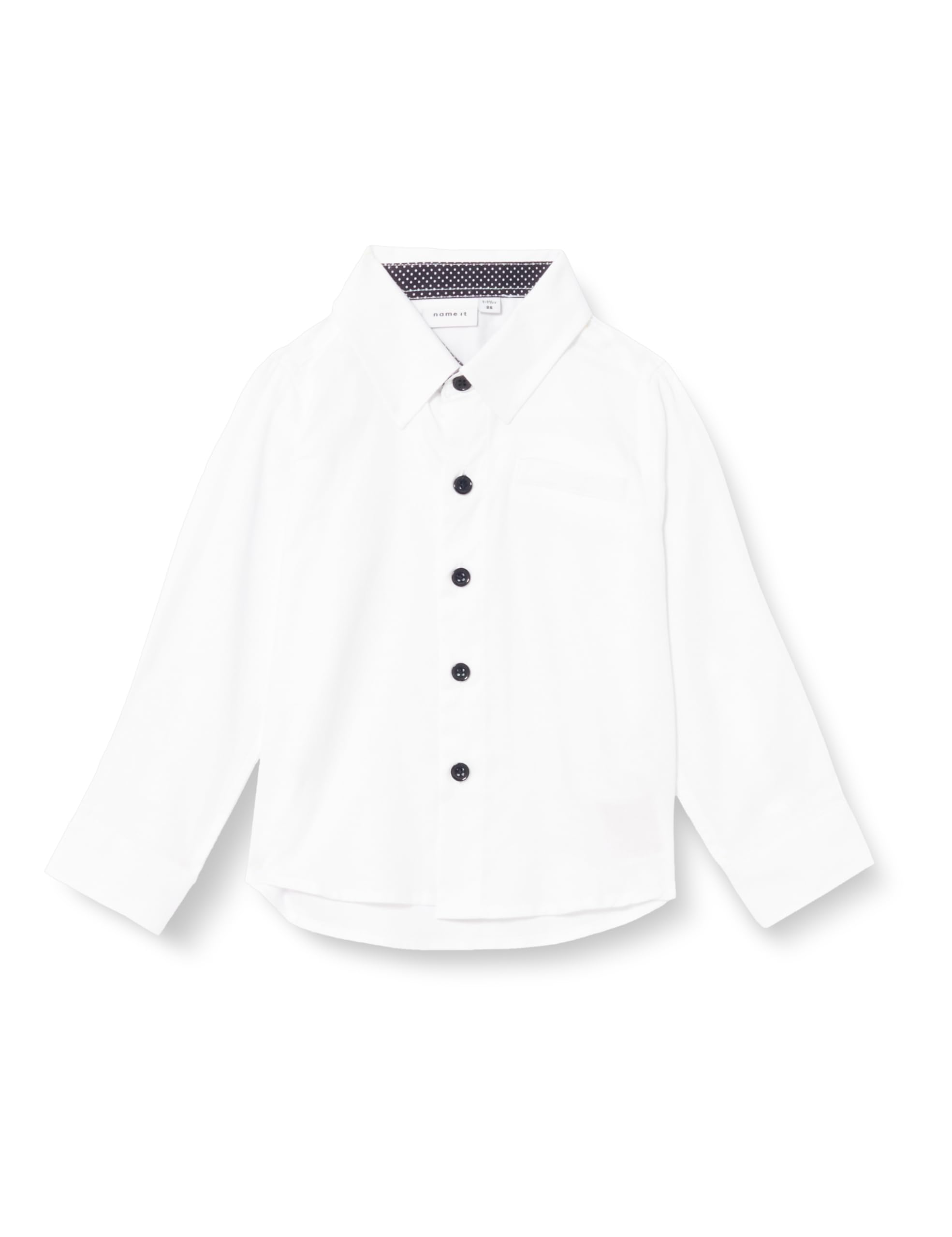 name it NMMFESHIRT LS Shirt Camisa, Bright White, 86 Niños Bebes
