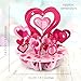 SANTORO Pirouette - 3D Pop Up Greeting Card - Love - Valentine's Day, Pink Heart Sentiments, Mother's Day, Anniversary, Boyfriend Girlfriend Gift, Heart-Shaped Card