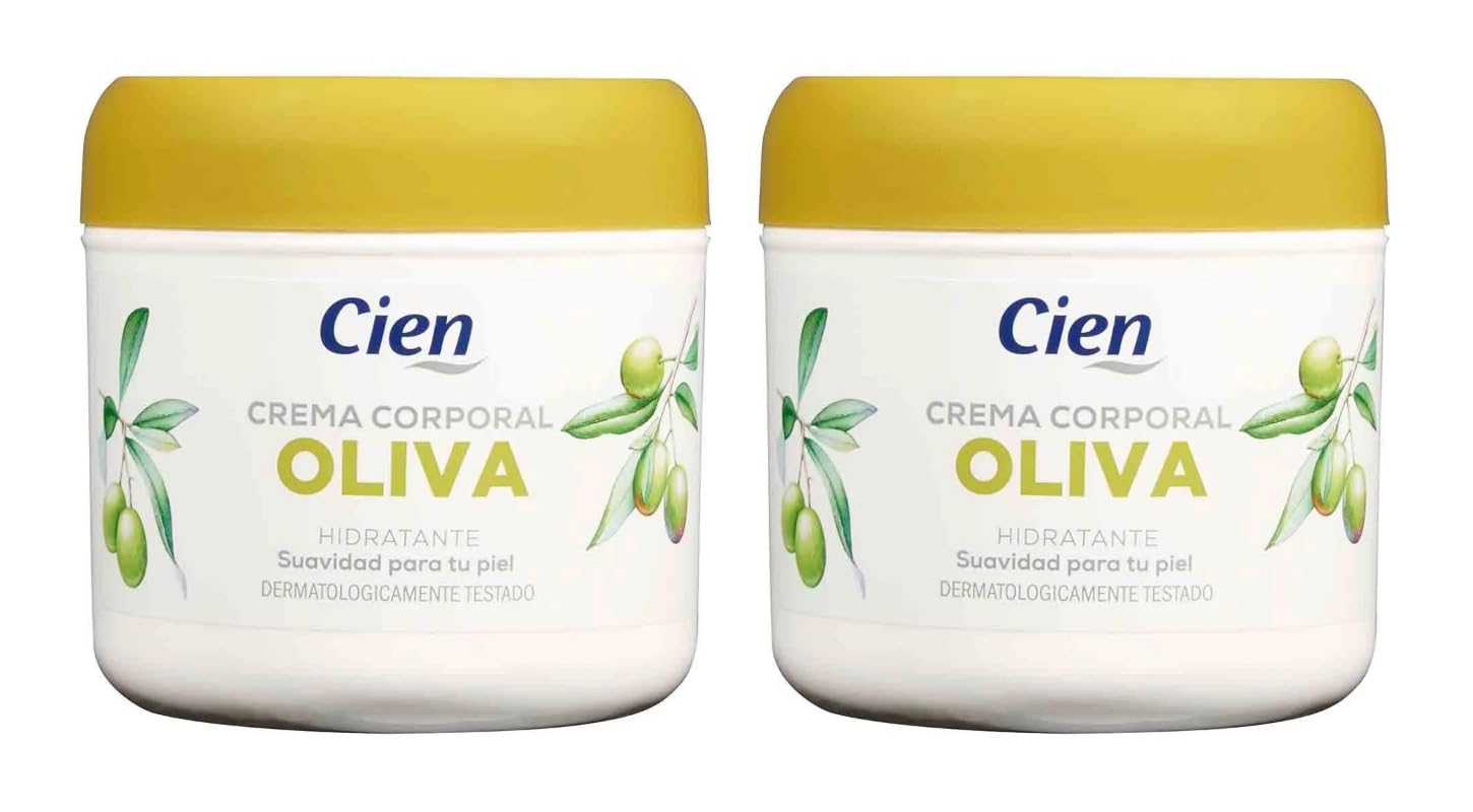 Pack 2 - Cien - Olive Moisturizing Body Cream 250 ml. Softness for your skin. Pack 2