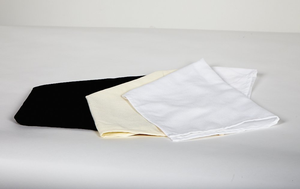Spun Polyester Tablecloths/Napkins 3 Colours Wedding Decor Dinner Table (White, 20"x20" Napkin)