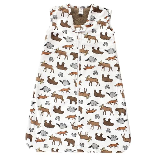 Image of Hudson Baby Infant Girls Long Sleeve Plush Faux Fur Sleeping Bag, Wearable Blanket