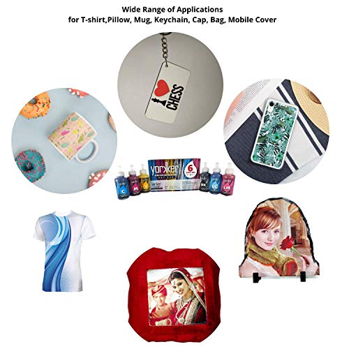 Yorkker® Sublimation Ink DXT SUB for Heat Transfer Printing on Mugs, Mobile Cases, Polyester T-Shirts etc Suitable for Epson Printers L800, L1800,... - Image 5