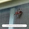 Pet Proof Window Screen Replacement Adjustable Thicken Charcoal Fiberglass Screen Mesh Dog Cat Net for Patio Porch Sliding Door (48"*100")