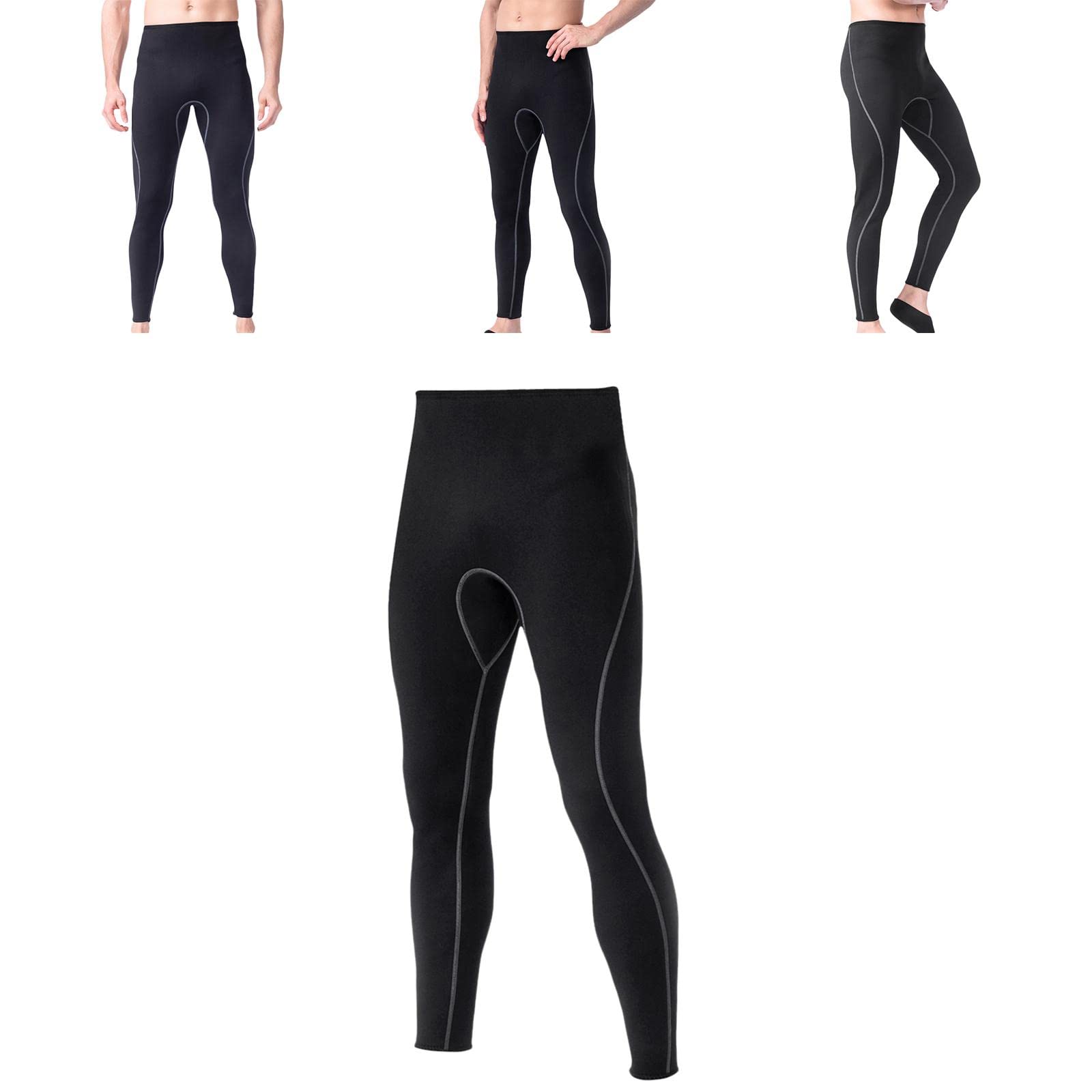 Gazechimp Pantalons De Plongee Homme sous Marine Néoprène 3mm Collant Plongée pour Sport Nautique - Noir, XL