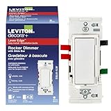 Leviton Lever Edge Rocker Slide Dimmer Switch for LED/Incandescent Bulbs, 150 Watt, Single Pole or 3-Way, ESL01-1LW, White