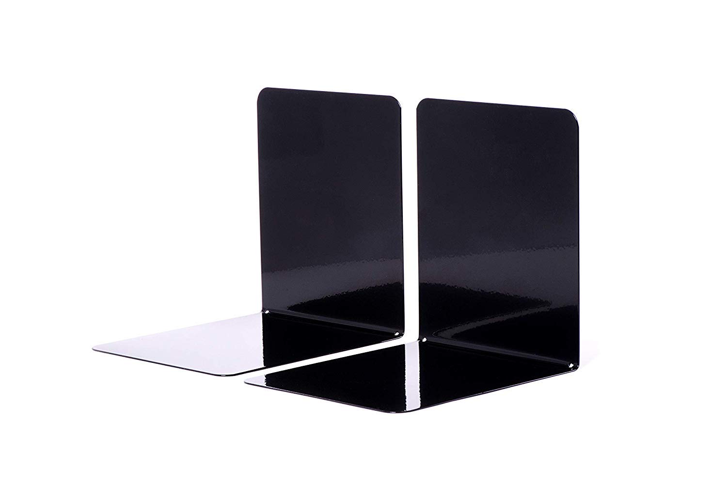 Maul 3506290 Buchstützen aus Metall, 10 Stück, 14x12x14 cm, Schwarz (schwarz | 5er Pack)