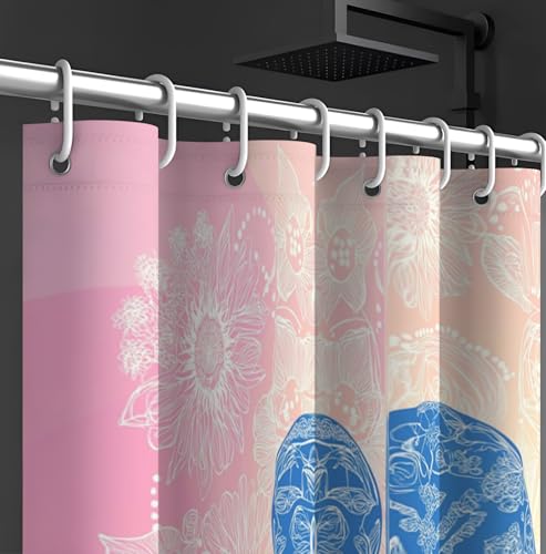 Rideau de douche éléphants en polyester lavable machine - 6