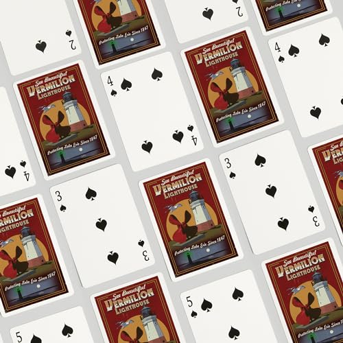 Naipes Póker Ohio Vermilion Vintage 52 cartas miniatura 4