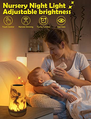 Mostof Lampada da comodino a LED, Fata Luce Notturna Bambini con Telecomando e Sensore Tattile multicolore, a 360°, ricaricabile, con controllo della luminosità - Image 4