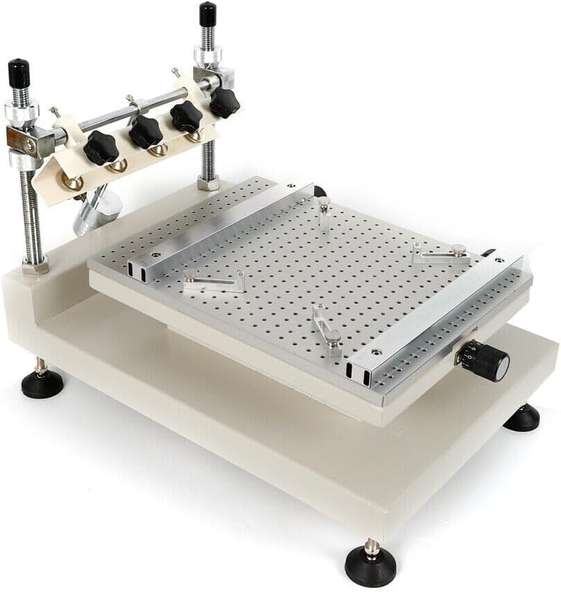 3040 Solder Paste Printer,High Precision PCB SMT Stencil Printer Machine,Manual Stencil Printer,Adjustable Height for Packaging,Advertising Printing Industry