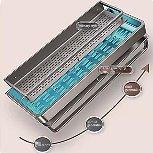 Étagère de douche sans perçage à séchage rapide en acier - 7