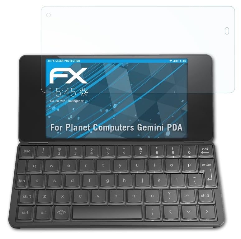 atFoliX Screen Protector Compatible with Planet Computers Gemini PDA Film, Ultra Clear FX Screen Protector (3X)