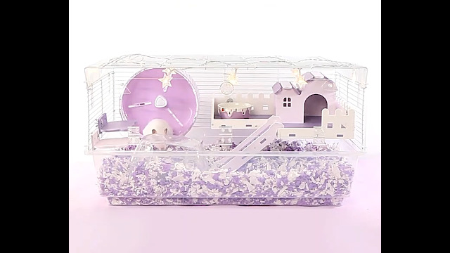 Amazon | ハムスターケージ 飼育ケージ 小動物ケージ 可愛い 3階 滑り