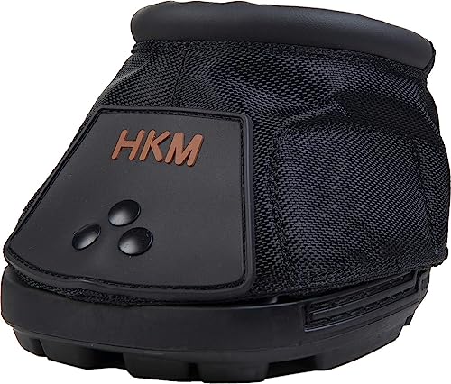 HKM Hufschuhe für Pferde – Pferdehufschuh Pferdeschuh mit rutschhemmender Schuhsohle & weicher Polsterung – extra stoßabsorbierend & strapazierfähig | Farbe: Schwarz, Größe: 6