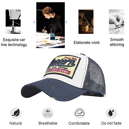 Baseball Cap Mesh Hats for Men Women Unisex Embroidered Letter Patch Casual Hats Hip Hop Sun Hats