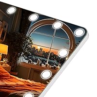 Hasipu Make-upspiegel met verlichting, 29 x 35 cm, led-make