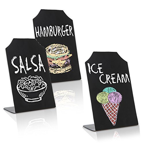 MyGift Set of 3 Tabletop Chalkboard Memo Message Signs/Event Place Cards