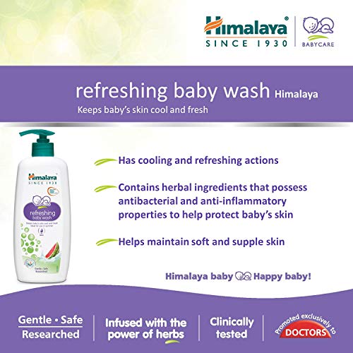 Image of Himalaya Baby Shampoo (400 ml) & Himalaya Baby Care Refreshing Baby Wash, 200ml