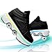 HealHeatersⓇ Schuhe Mit Rollen 2 in 1 Multifunktionale 4 Rad Rollschuhe Verformung Schuhe 7-Farbwechsel Lichtleiste Verstellbare USB Wiederaufladbar Für Männer Frauen,Schwarz,36