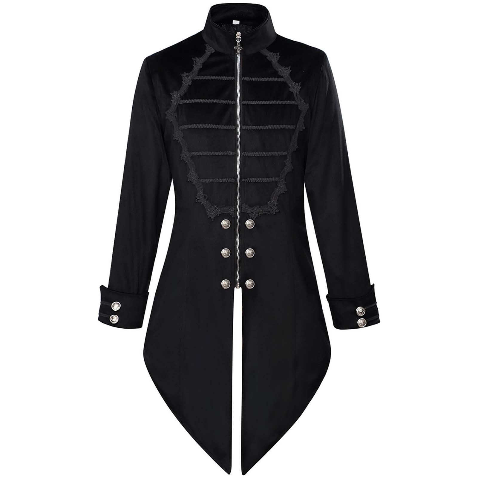 Abrigo para hombre estilo gótico retro victoriano medieval 8