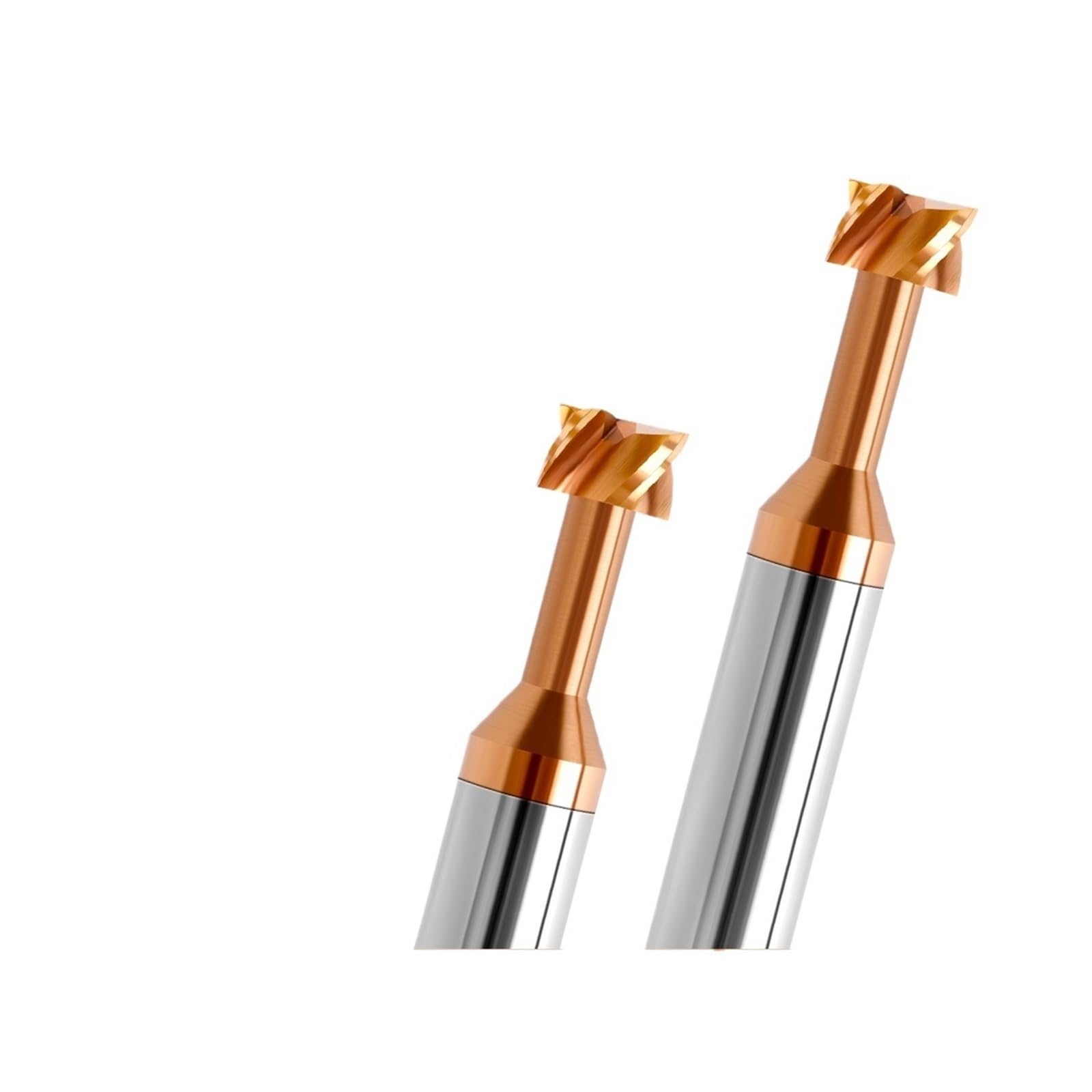 HRC55 T-Slot Milling Cutters - 12-16mm Carbide Shank End Mill for Metal Machining - 5 Pack