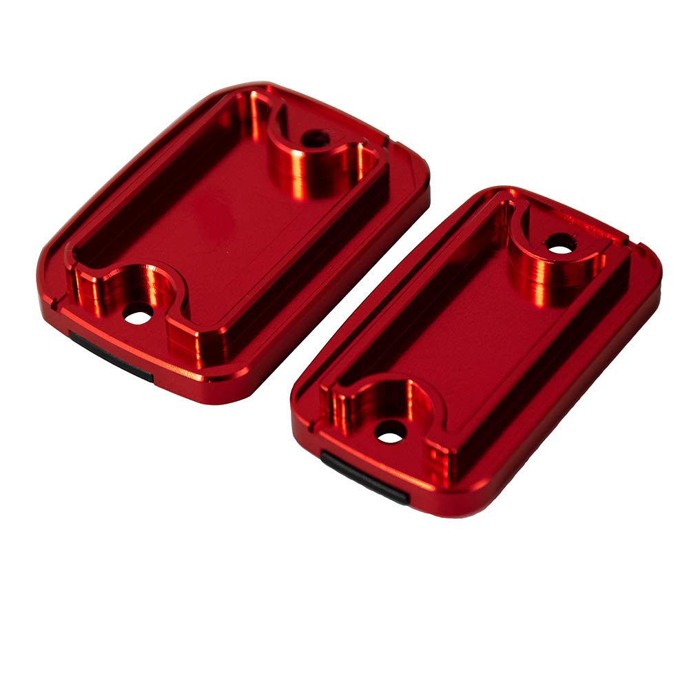 Bouchons de réservoir de liquide de frein et d’embrayage avant de la moto, 2 pièces, pour Ducati Monster 696 2008-2014 pour Monster 821 2014-2017 pour Hypermotard 939 2016-2017 (Rouge)