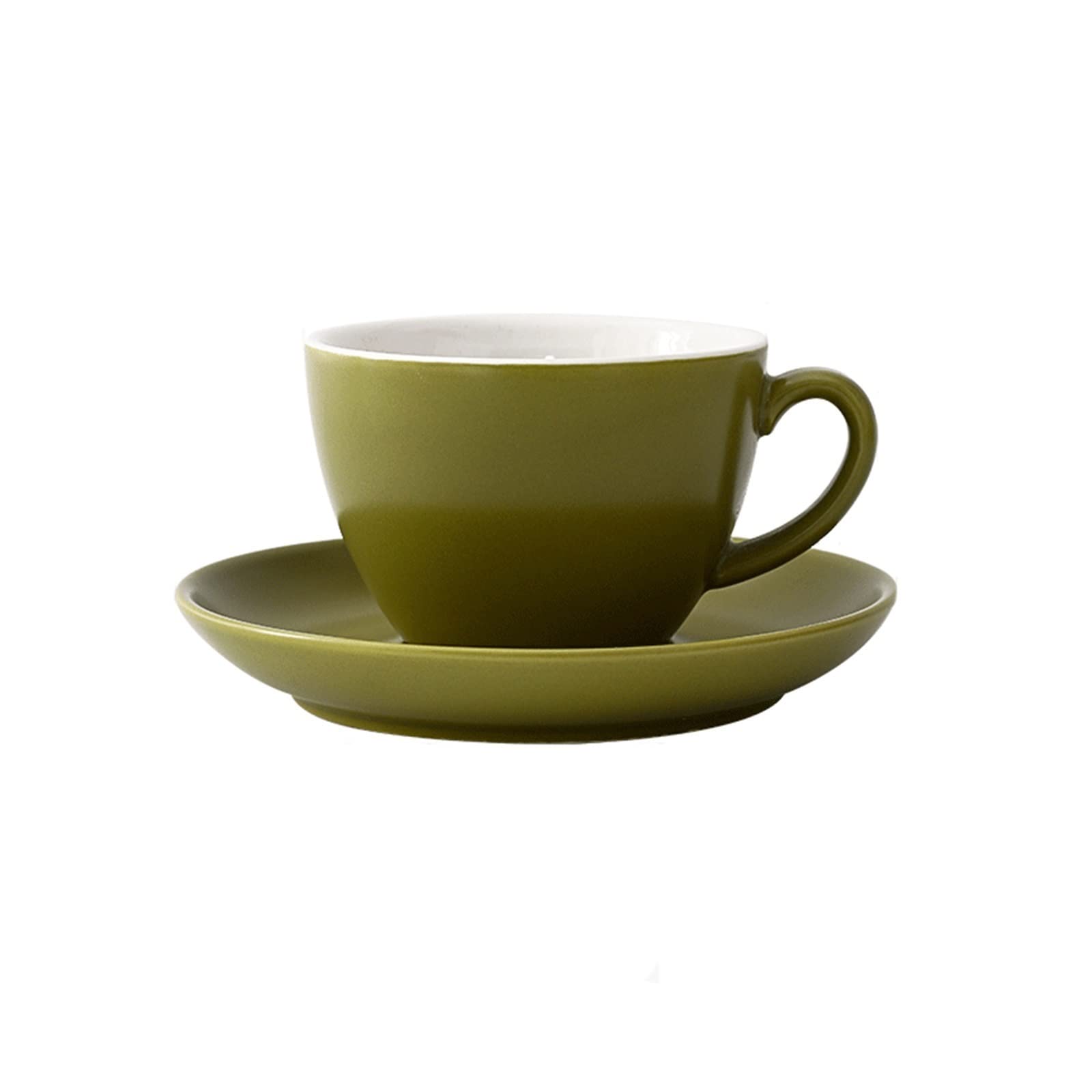 Dom 310 ml wielokolorowy ceramiczny kubek do kawy o dużej pojemności znak domowy biuro picie herbaty dekoracja (zielony)