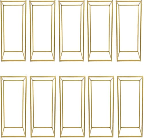 10 jarrones dorados de 31.5 pulgadas para centros de mesa, soporte de flores de boda, centros de mesa de boda para mesas (31.5 pulgadas, 10 piezas)