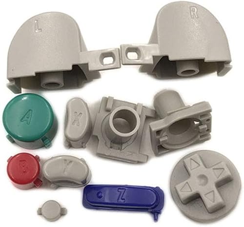 Miniatura 5 de Colorido L R derecha izquierda disparador botones D-pad Mod kit conjunto completo botón joystick pulgar agarre pulgar para Nintendo Gamecube NGC