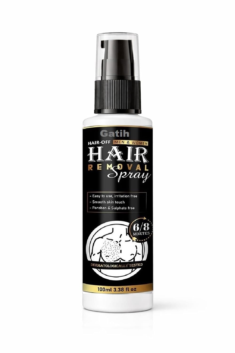 Painless Hair Removal Spray for Men and Women 100ml | Instant Body & Facial Hair Remover | Natural Hydrating Formula for Smooth Chest Back Arms Legs & Underarms-image-27