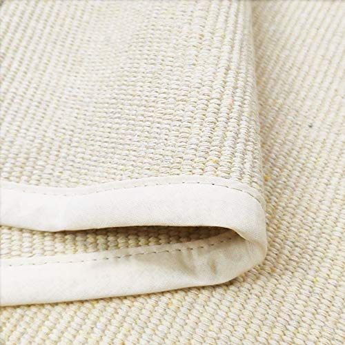 Ustide Montessori Mat Children Playing Mat 27.5"X43.3" Montessori Work Rugs Cotton Hand Woven Rug, Off-White #TOP2