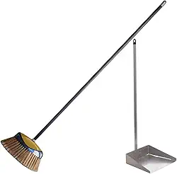 Kit Premium Vassoura para Porcelanato Clean com Cabo 1,20m + Pá de Alumínio 1m – Limpeza Eficiente e Sofisticada