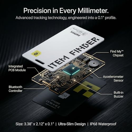 Wallet Tracker Card, Wallet Tracker with Wireless Charging, Works with Apple Find My (iOS Only), IP68 Waterproof Tracking Card, Ultra-Thin Smart Anti-Loss Locator for Wallet, Passport, Backpack - image 5