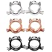 Longbeauty 2Pcs Rose-gold Cute Kitten Ear Plugs Tunnels Gauges Stretcher Piercings in 3 Colors Gauge 0g