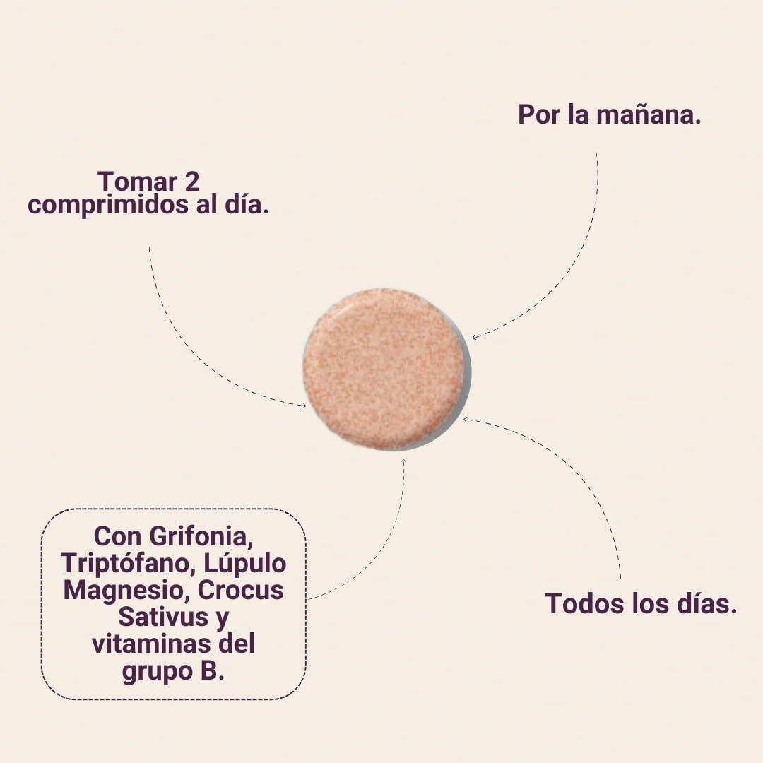 Ansiomed Mente Positiva 45 Comprimidos - Pack de 2 - Ayuda a Mantener un Estado de Ánimo Positivo en Momentos de Estrés - Azafrán, Rhodiola, Grifonia, Magnesio y Vitaminas