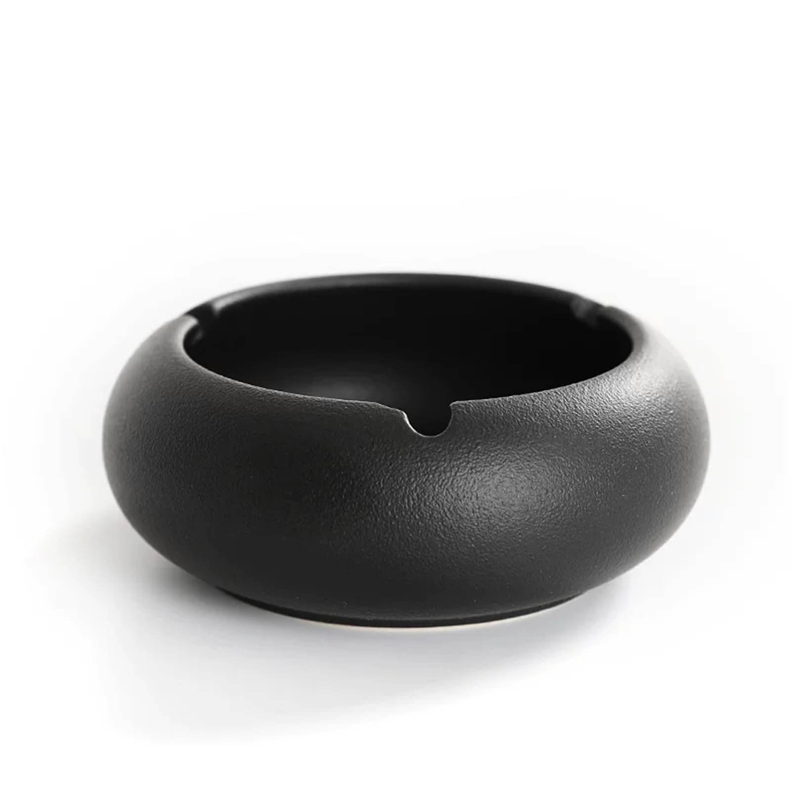 Zhaoj24-05 Cigar Ashtrays Home Office Indoor/Outdoor Portable Decoration Modern Ceramic Solid Color Ashtray(Black)