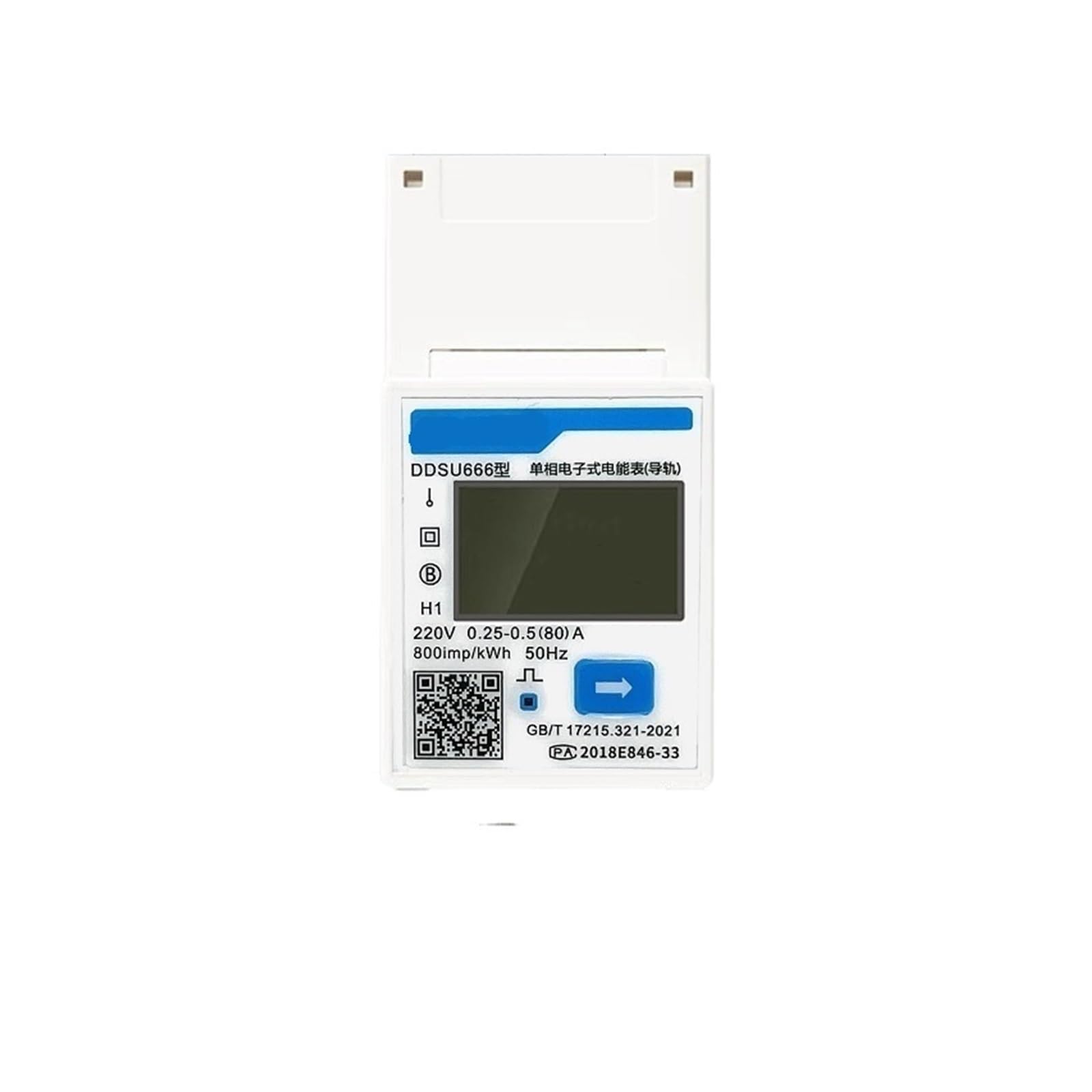 1PCS DDSU666 DTSU666 multi-function electric energy meter programmable V, A, W, KWH, VAR, MODBUS RS485 electric energy meter solar photovoltaic inverter ( Color : DDSU666 80A , Size : MODBUS RS485 )